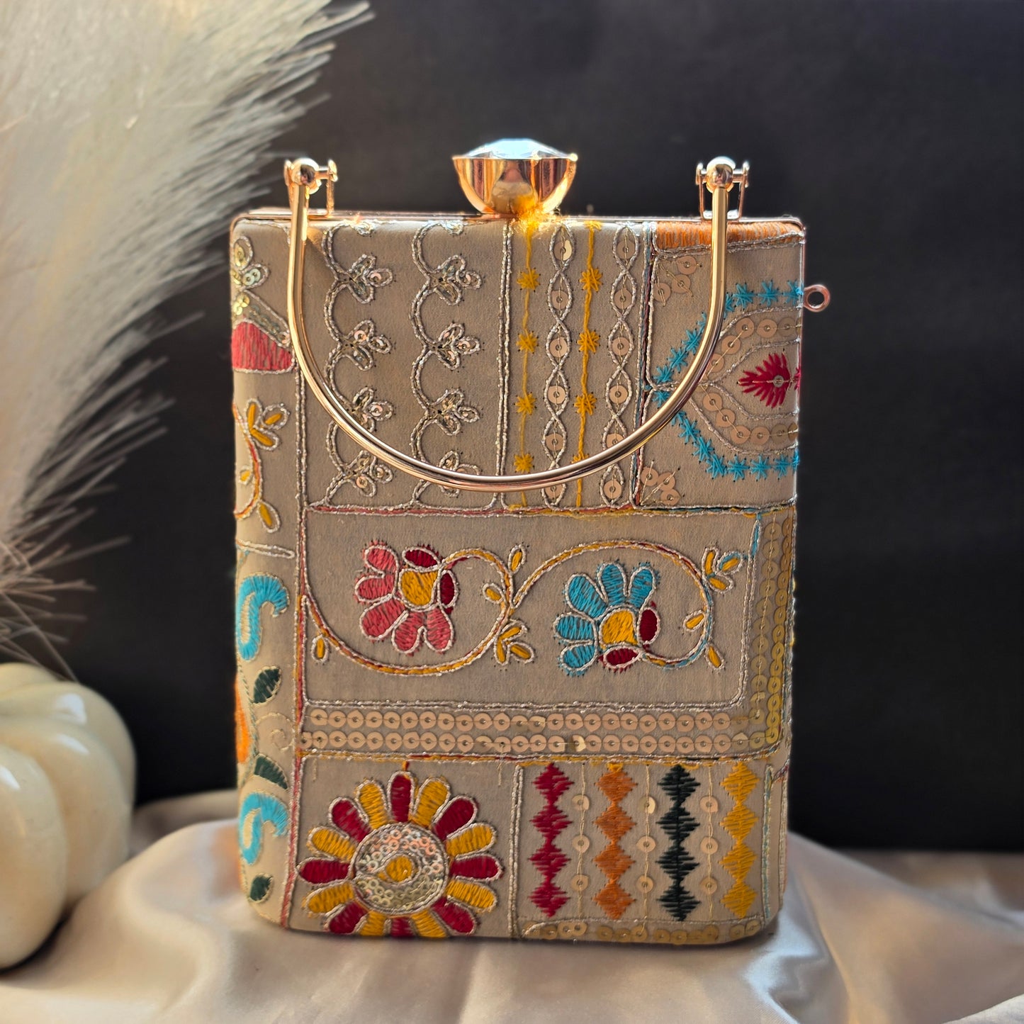 Designer Rectangle Box Clutch