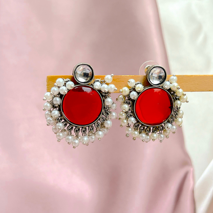 Cluster Pearl Earrings