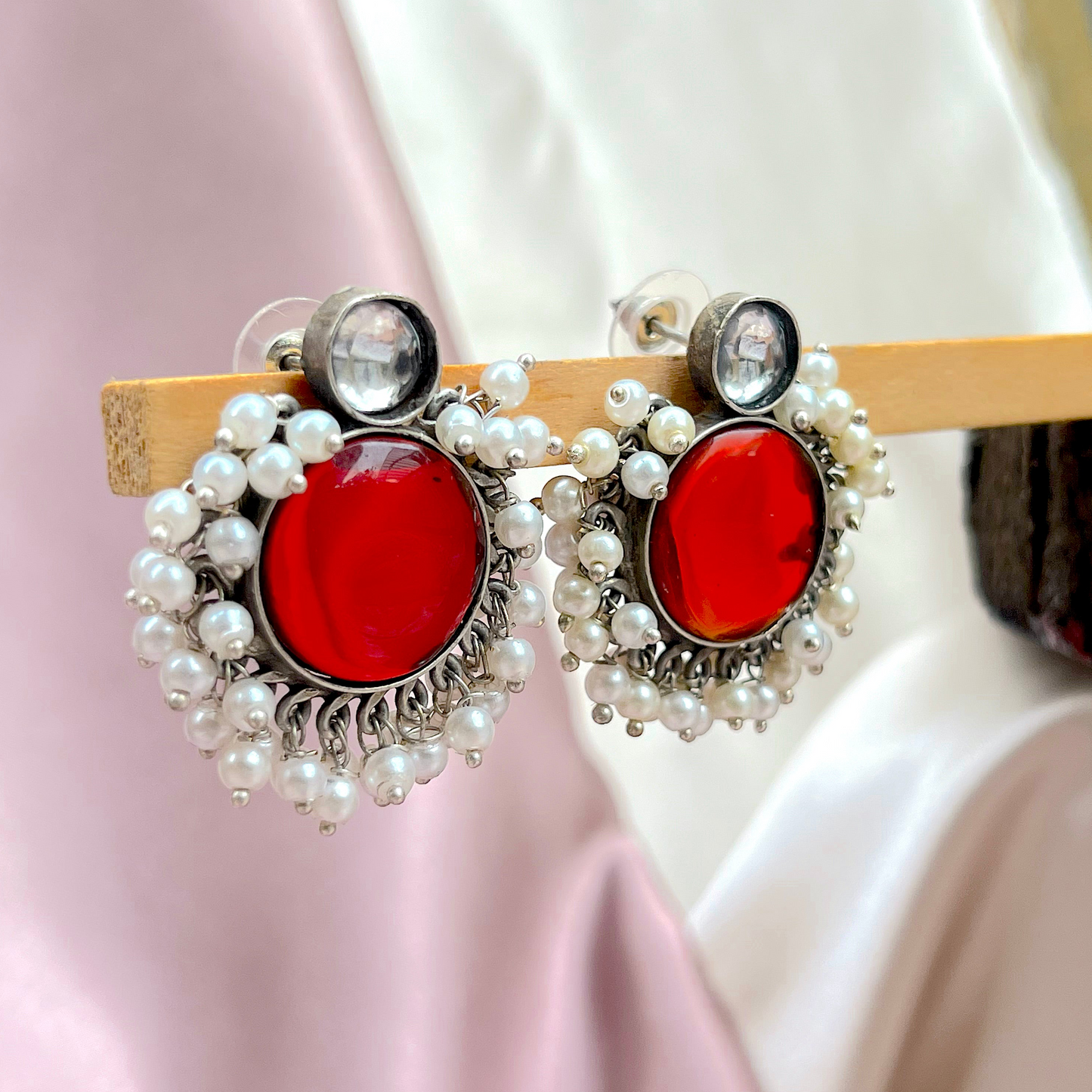 Cluster Pearl Earrings