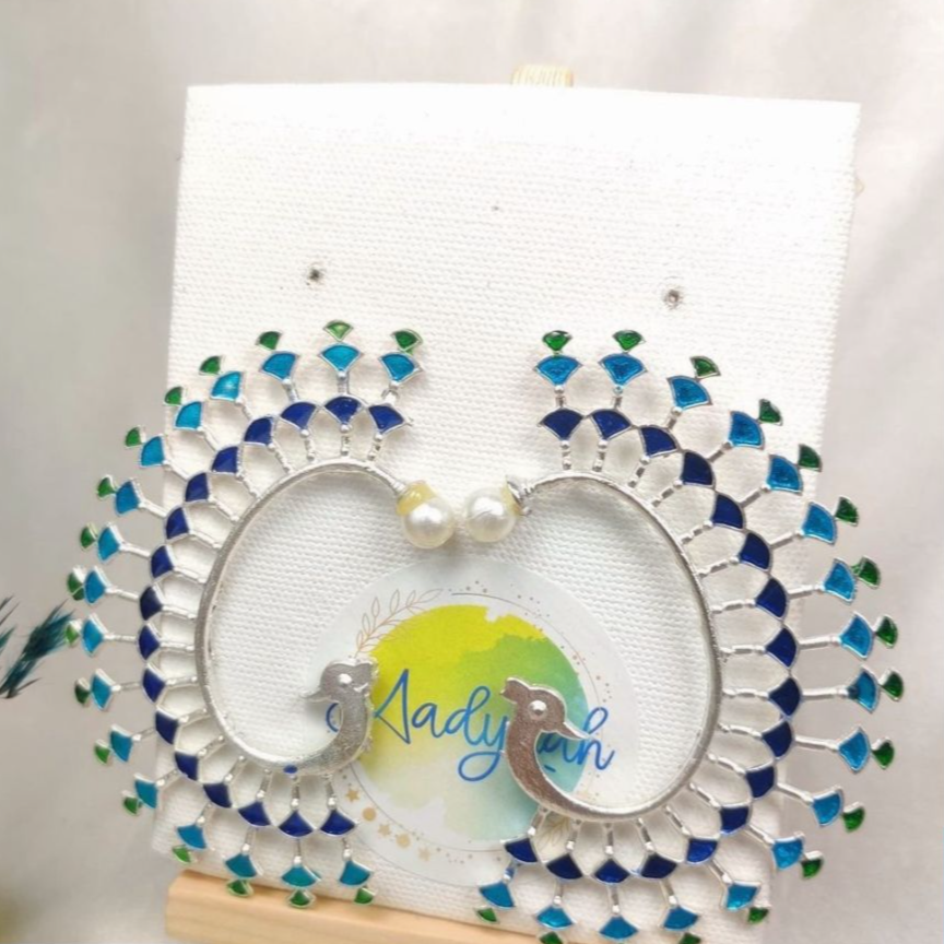 Enamel Mor Cuff Earrings
